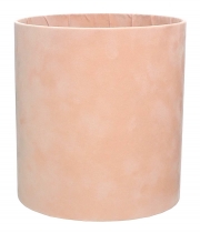 Изображение товара Коробка для цветов бархатная круглая персиковая из картона 145/160